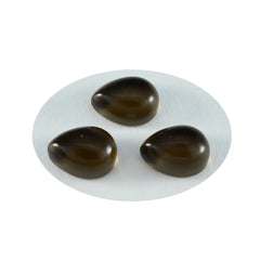 Smoky Quartz 1PC Small 6x9 MM Pear Cabochon Brown Splendid semi Precious Semi Precious Gemstone