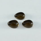 Smoky Quartz 1PC Small 6x9 MM Pear Cabochon Brown Splendid semi Precious Semi Precious Gemstone
