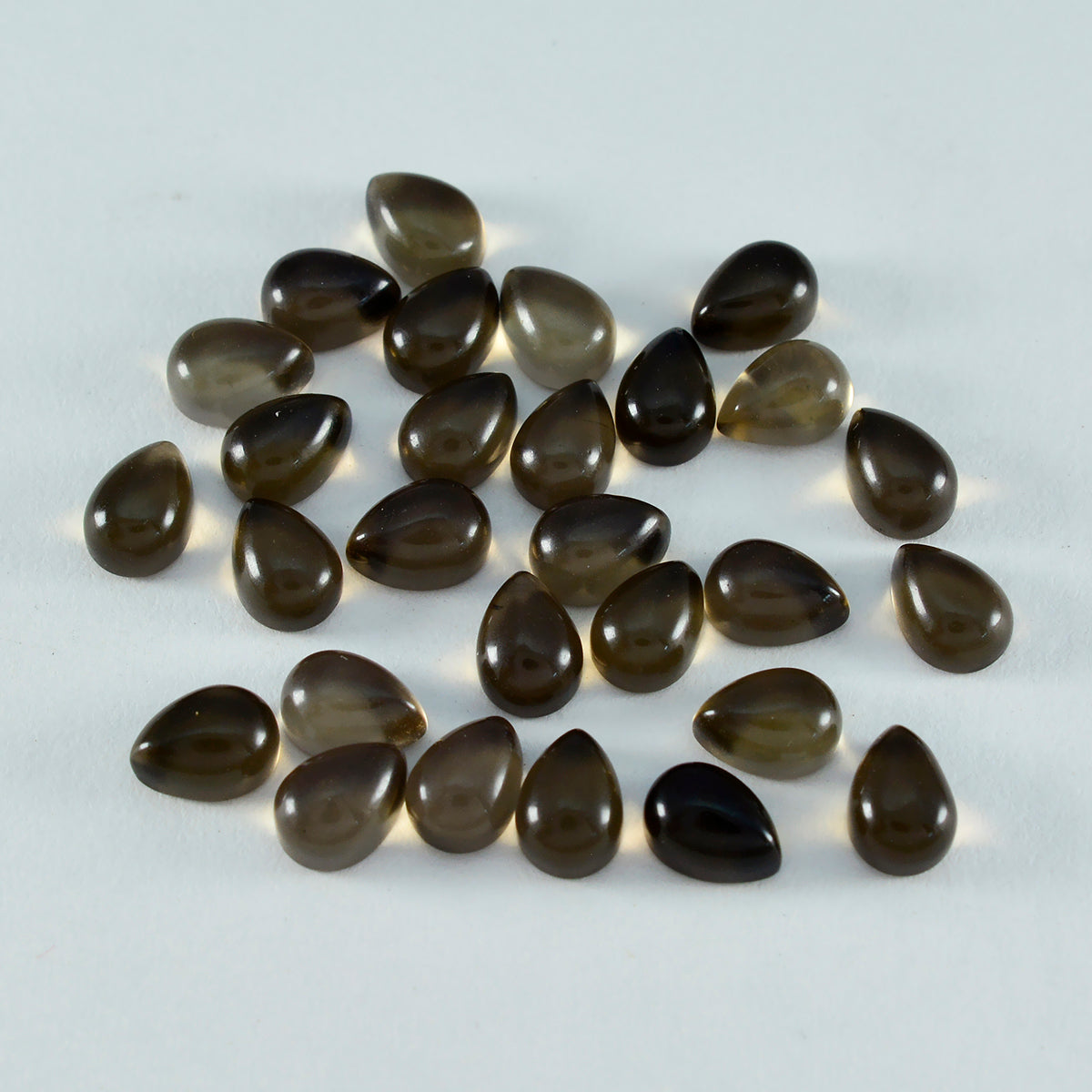 Smoky Quartz 1PC Small 6x9 MM Pear Cabochon Brown Splendid semi Precious Semi Precious Gemstone