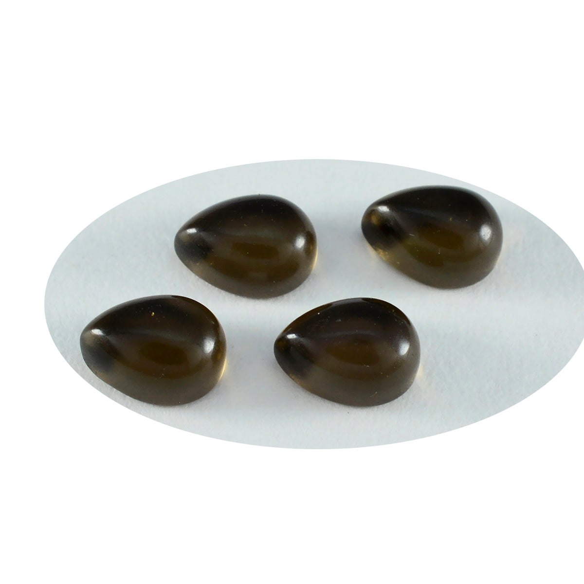 Smoky Quartz 1PC Medium 7x10 MM Pear Cabochon Brown Lustrous semi Precious Gems