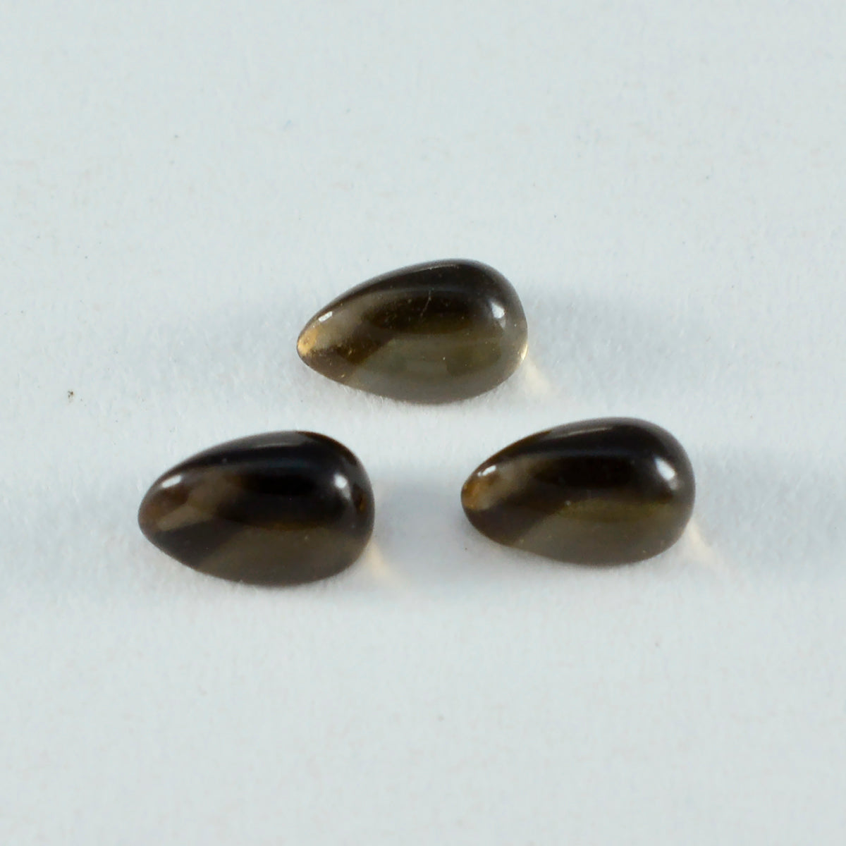 Smoky Quartz 1PC Small 7x9 MM Pear Cabochon Brown Luster semi Precious Precious Gemstone