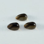 Smoky Quartz 1PC Large 10x12 MM Pear Cabochon Brown Natural semi Precious Semi Precious Gemstone
