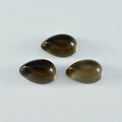 Smoky Quartz 1PC Medium 7x10 MM Pear Cabochon Brown Lustrous semi Precious Gems
