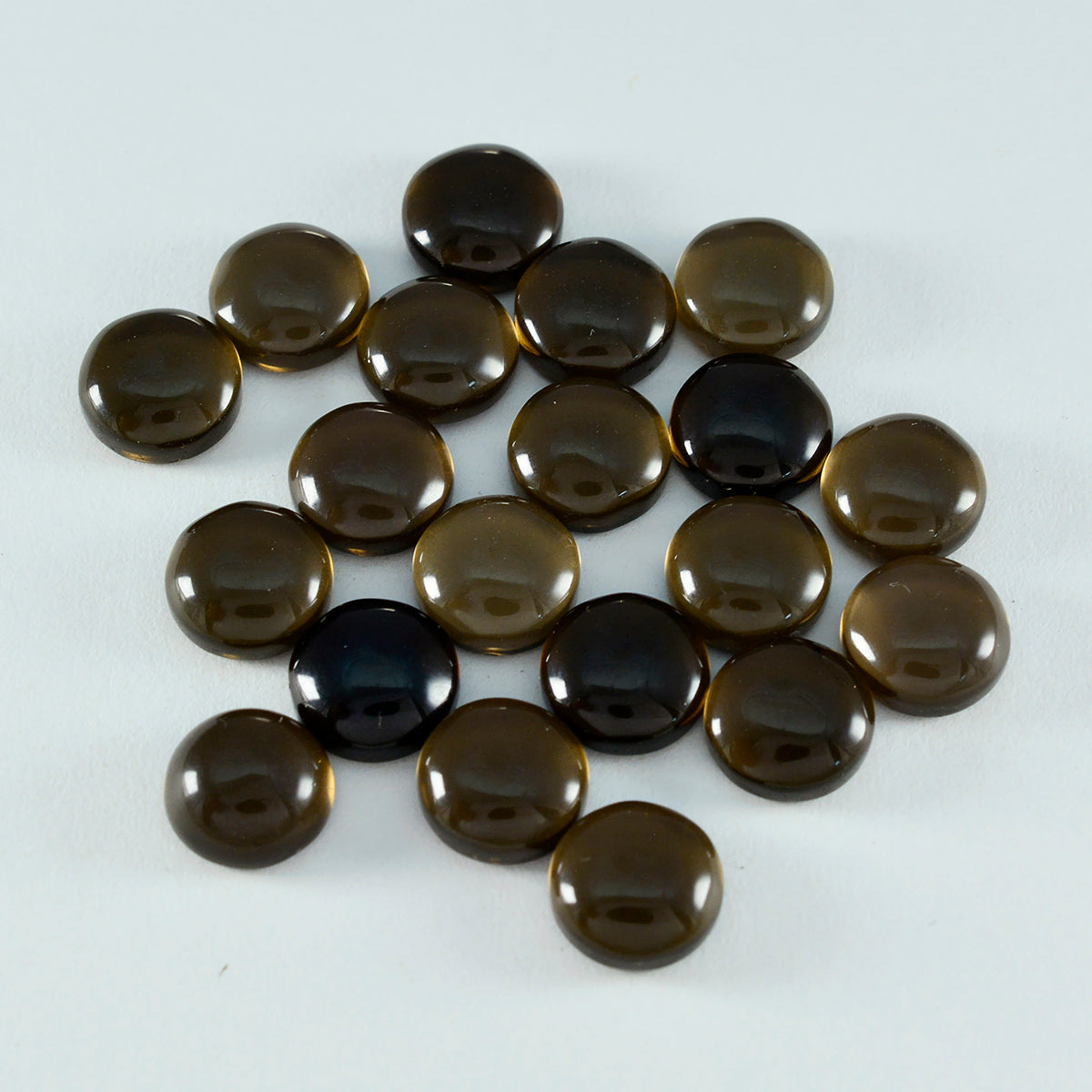 Smoky Quartz 1PC Large 10x10 MM Round Cabochon Brown Superior semi Precious Gems