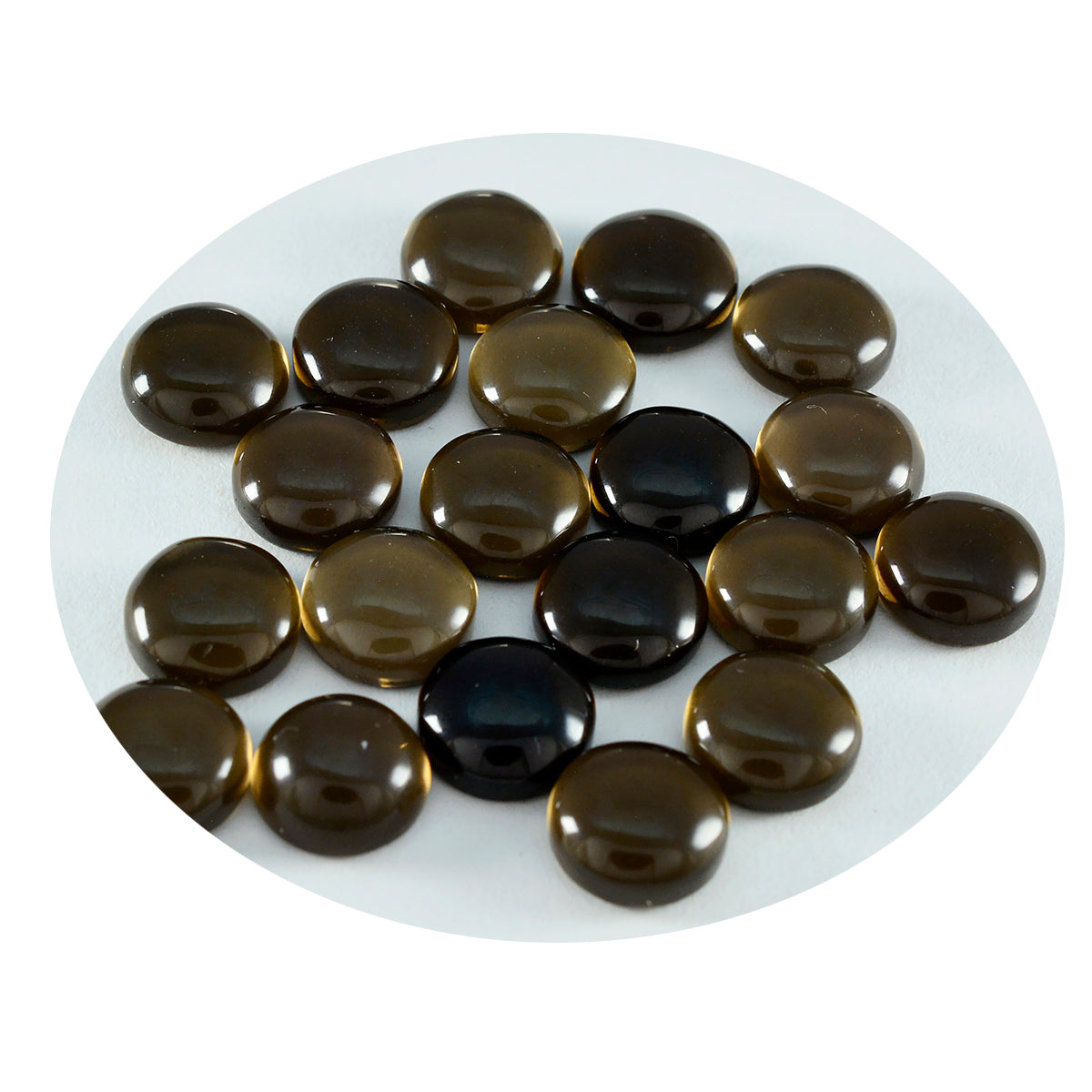 Smoky Quartz 1PC Large 11x11 MM Round Cabochon Brown Pure semi Precious Loose Gems