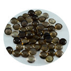 Smoky Quartz 1PC Tiny 6x6 MM Round Cabochon Brown Fine semi Precious Loose Gemstone