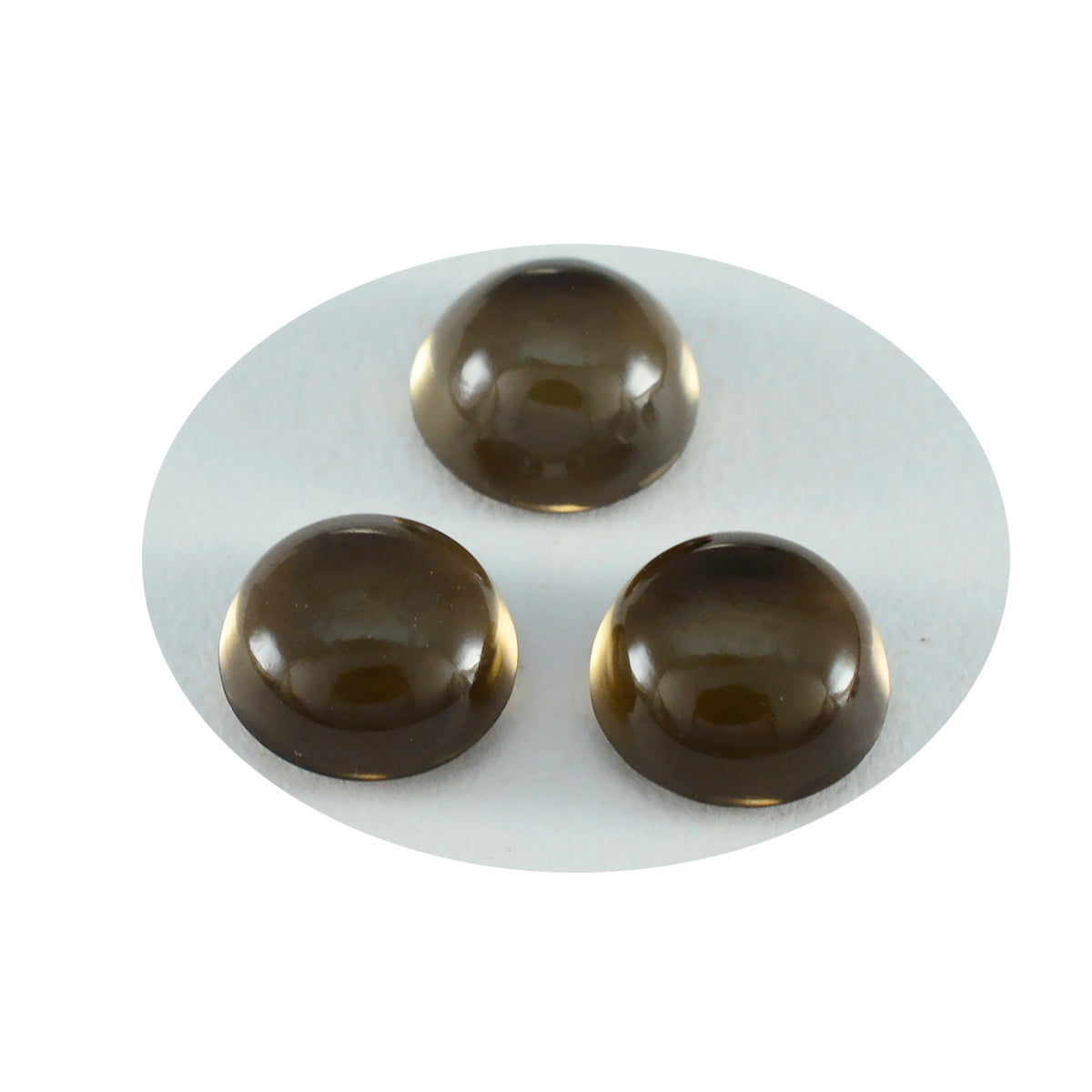 Smoky Quartz 1PC Small 7x7 MM Round Cabochon Brown High Quality semi Precious Loose Gemstones