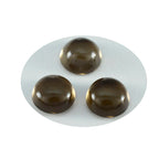 Smoky Quartz 1PC Small 7x7 MM Round Cabochon Brown High Quality semi Precious Loose Gemstones