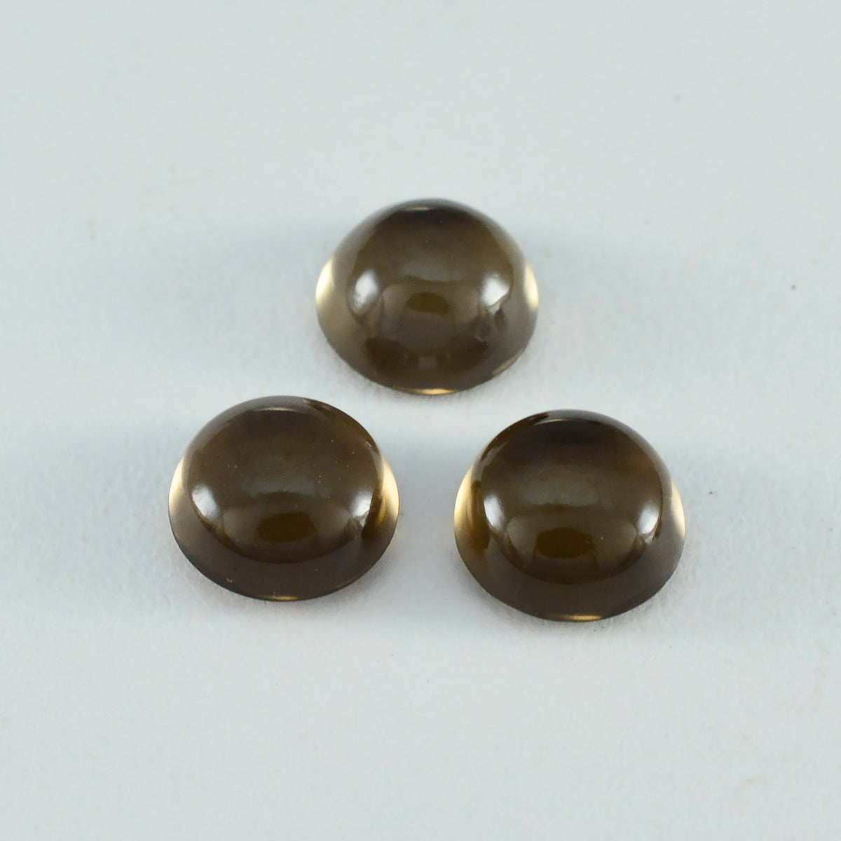 Smoky Quartz 1PC Small 7x7 MM Round Cabochon Brown High Quality semi Precious Loose Gemstones