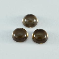 Smoky Quartz 1PC Small 7x7 MM Round Cabochon Brown High Quality semi Precious Loose Gemstones