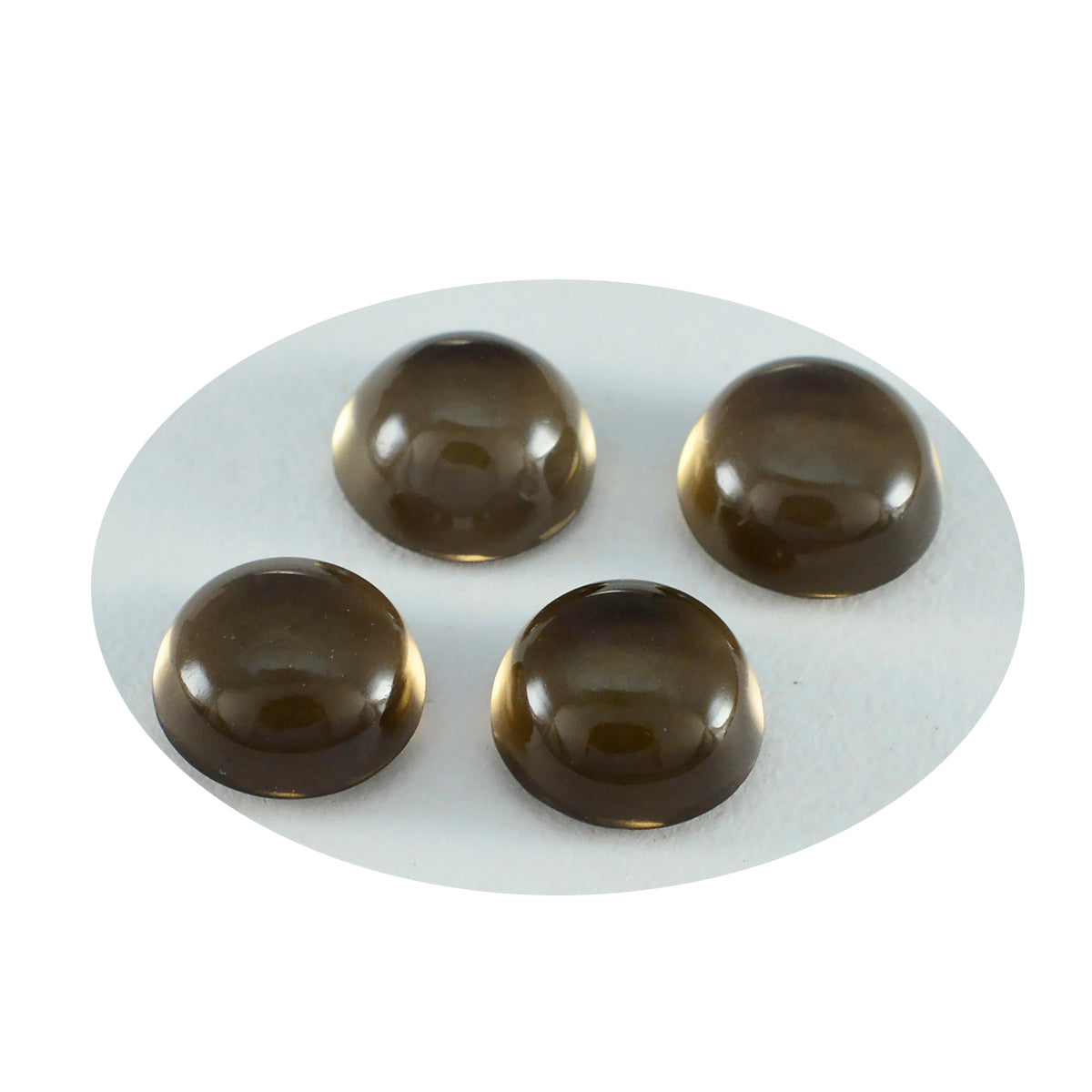 Smoky Quartz 1PC Small 8x8 MM Round Cabochon Brown Natural semi Precious Semi Precious Gemstone