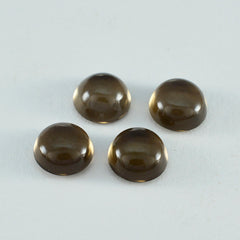 Smoky Quartz 1PC Small 8x8 MM Round Cabochon Brown Natural semi Precious Semi Precious Gemstone