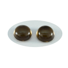 Smoky Quartz 1PC Medium 9x9 MM Round Cabochon Brown Genuine semi Precious Precious Gemstone