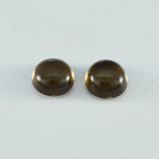 Smoky Quartz 1PC Medium 9x9 MM Round Cabochon Brown Genuine semi Precious Precious Gemstone
