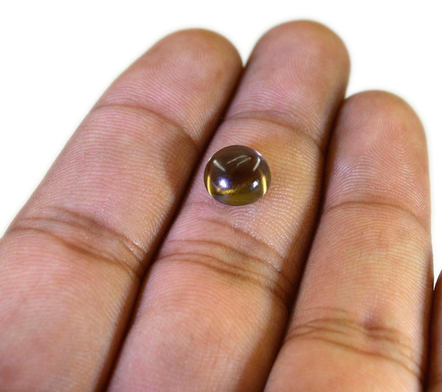 Smoky Quartz 10PC Tiny 4x4 MM Round Cabochon Brown Lustrous semi Precious Gems