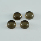 Smoky Quartz 1PC Small 7x7 MM Round Cabochon Brown High Quality semi Precious Loose Gemstones