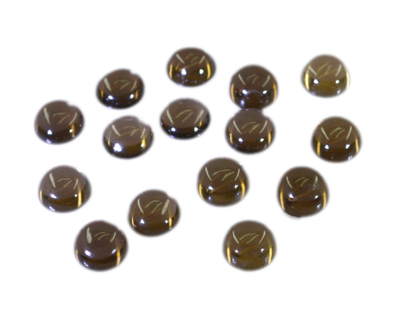 Smoky Quartz 1PC Small 8x8 MM Round Cabochon Brown Natural semi Precious Semi Precious Gemstone