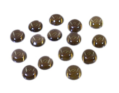 Smoky Quartz 1PC Small 8x8 MM Round Cabochon Brown Natural semi Precious Semi Precious Gemstone