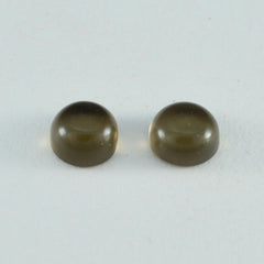 Smoky Quartz 1PC Medium 9x9 MM Round Cabochon Brown Genuine semi Precious Precious Gemstone