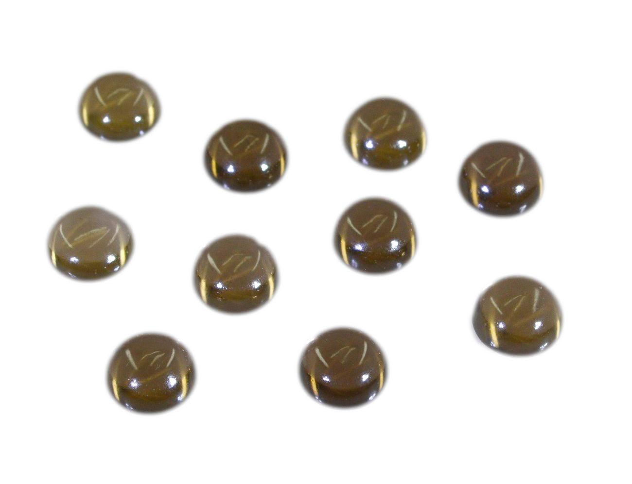 Smoky Quartz 1PC Medium 9x9 MM Round Cabochon Brown Genuine semi Precious Precious Gemstone