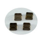 Smoky Quartz 10PC Tiny 5x5 MM Square Cabochon Brown Splendid semi Precious Gems