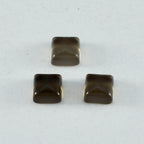 Smoky Quartz 1PC Small 8x8 MM Square Cabochon Brown Shine semi Precious Loose Gemstones