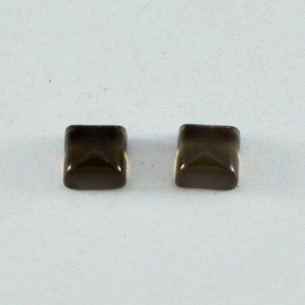 Smoky Quartz 1PC Medium 9x9 MM Square Cabochon Brown Fine semi Precious Semi Precious Gemstone