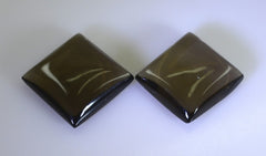 Smoky Quartz 10PC Tiny 4x4 MM Square Cabochon Brown Polished semi Precious Precious Gemstone