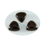Smoky Quartz 1PC Large 11x11 MM Triangle Cabochon Brown Luster semi Precious Loose Gemstones