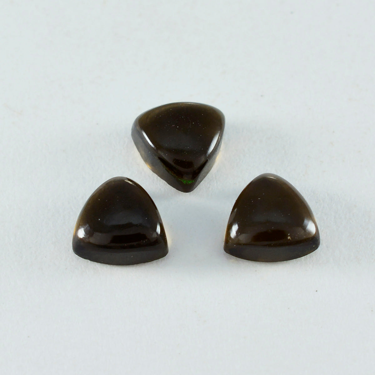 Smoky Quartz 1PC Large 11x11 MM Triangle Cabochon Brown Luster semi Precious Loose Gemstones