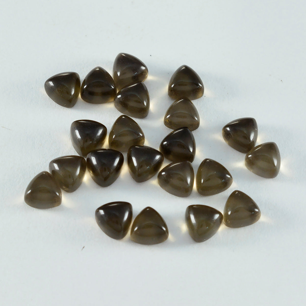 Smoky Quartz 10PC Tiny 4x4 MM Triangle Cabochon Brown Superior semi Precious Loose Gemstone