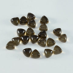 Smoky Quartz 10PC Tiny 4x4 MM Triangle Cabochon Brown Superior semi Precious Loose Gemstone