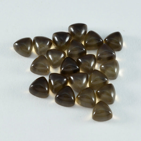 Smoky Quartz 10PC Tiny 5x5 MM Triangle Cabochon Brown Pure semi Precious Loose Gemstones