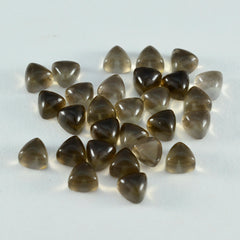 Smoky Quartz 1PC Small 7x7 MM Triangle Cabochon Brown Brilliant semi Precious Precious Gemstone
