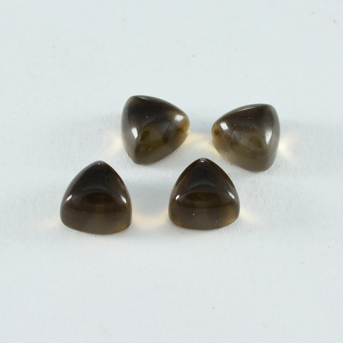 Smoky Quartz 1PC Small 8x8 MM Triangle Cabochon Brown Sparkling semi Precious Gems