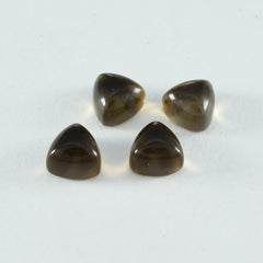 Smoky Quartz 1PC Small 8x8 MM Triangle Cabochon Brown Sparkling semi Precious Gems