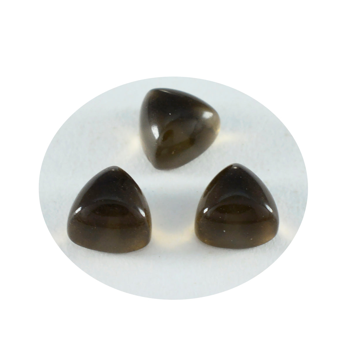 Rauchquarz 1PC Medium 9x9 MM Dreieck Cabochon Braun Poliert Halbedelsteine Lose Edelsteine Zweitbild