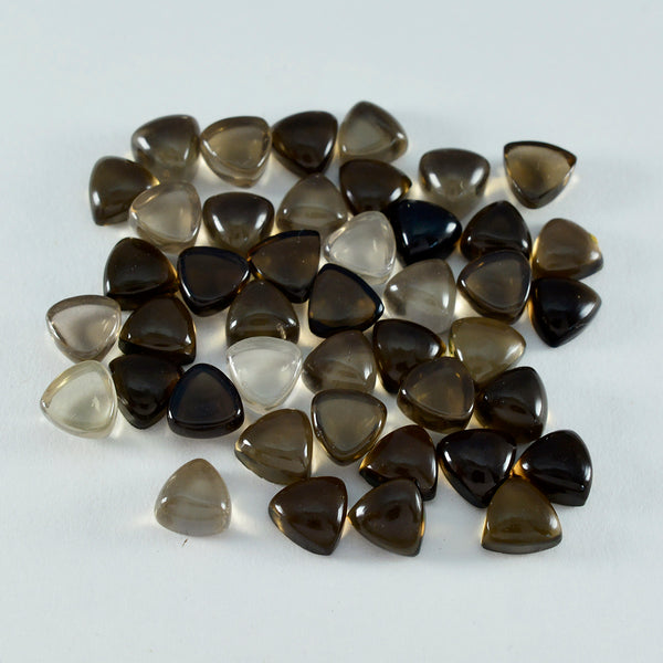 Smoky Quartz 10PC Tiny 3x3 MM Triangle Cabochon Brown Genuine semi Precious Loose Gems
