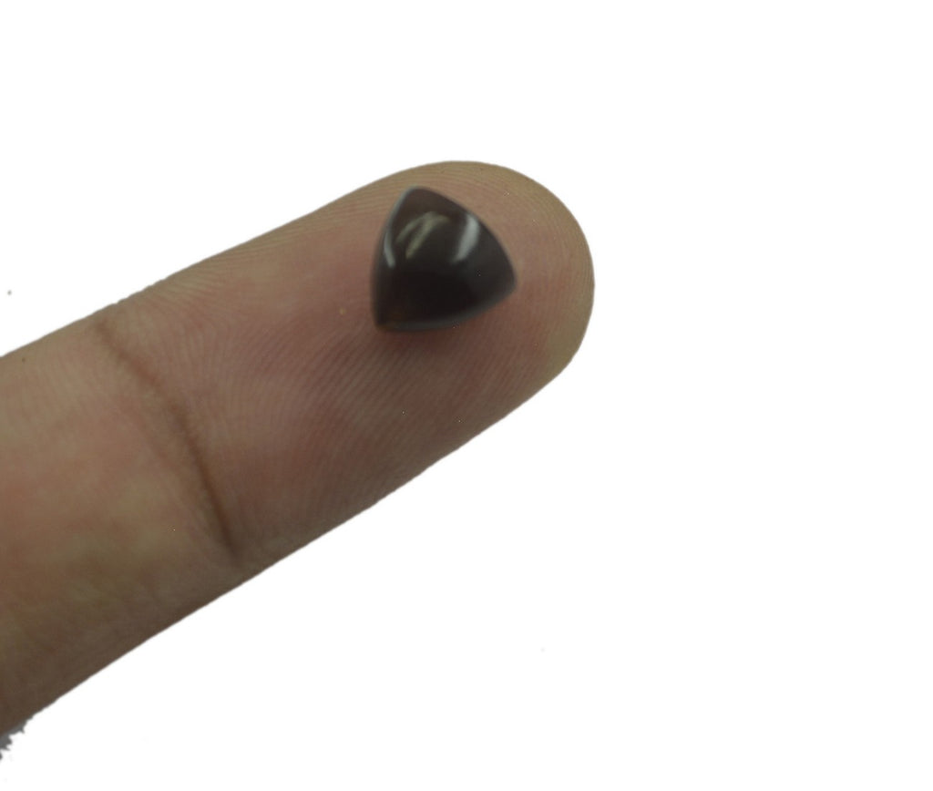 Smoky Quartz 10PC Tiny 5x5 MM Triangle Cabochon Brown Pure semi Precious Loose Gemstones
