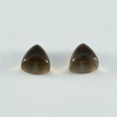 Smoky Quartz 1PC Small 7x7 MM Triangle Cabochon Brown Brilliant semi Precious Precious Gemstone