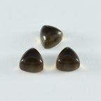 Smoky Quartz 1PC Medium 9x9 MM Triangle Cabochon Brown Polished semi Precious Loose Gems