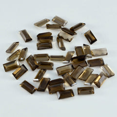 Smoky Quartz 10PC Tiny 2.5x5 MM Baguette Faceted Brown High Quality Semi Precious Loose Gems