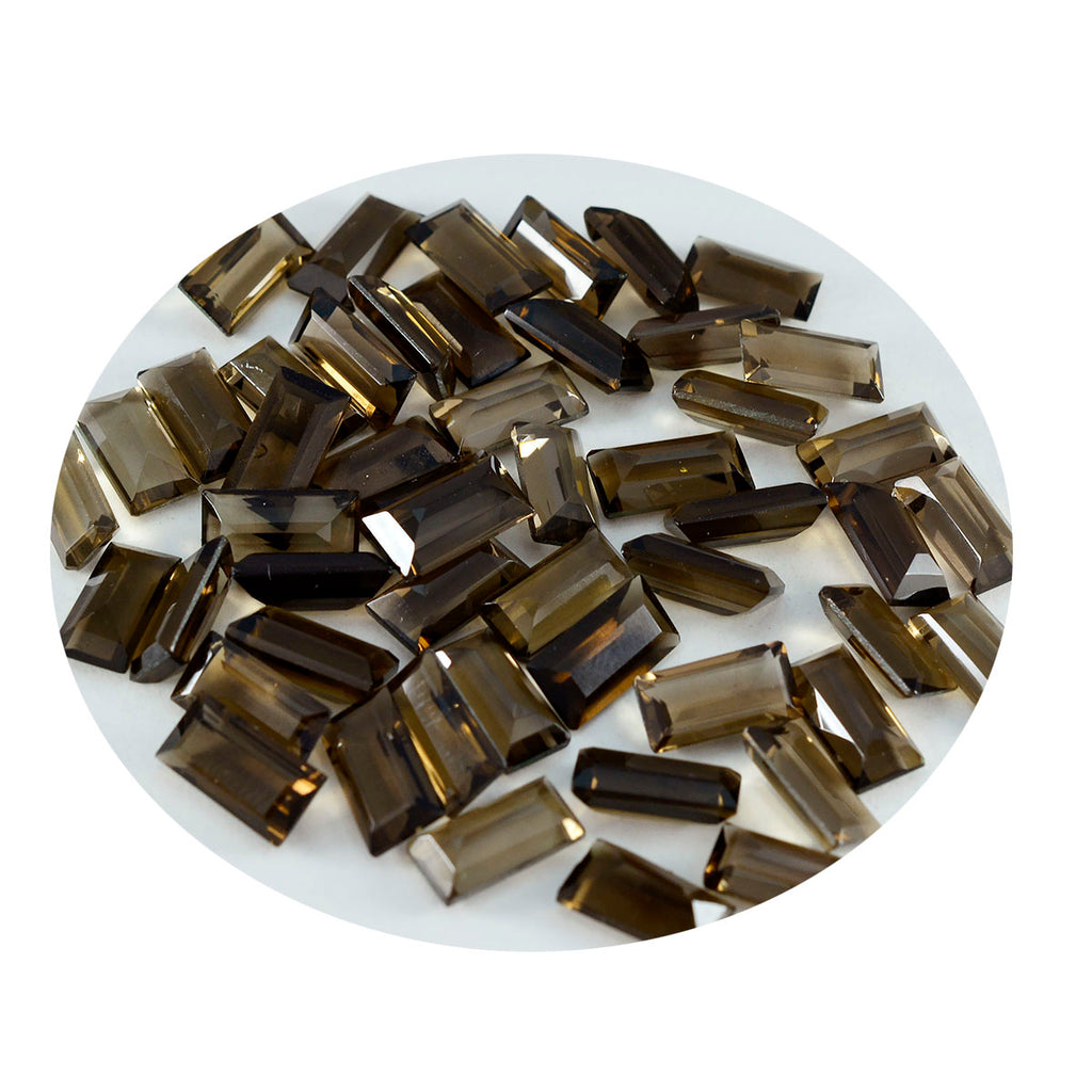 Smoky Quartz 1PC Tiny 3x6 MM Baguette Faceted Brown Natural Semi Precious Loose Gemstone