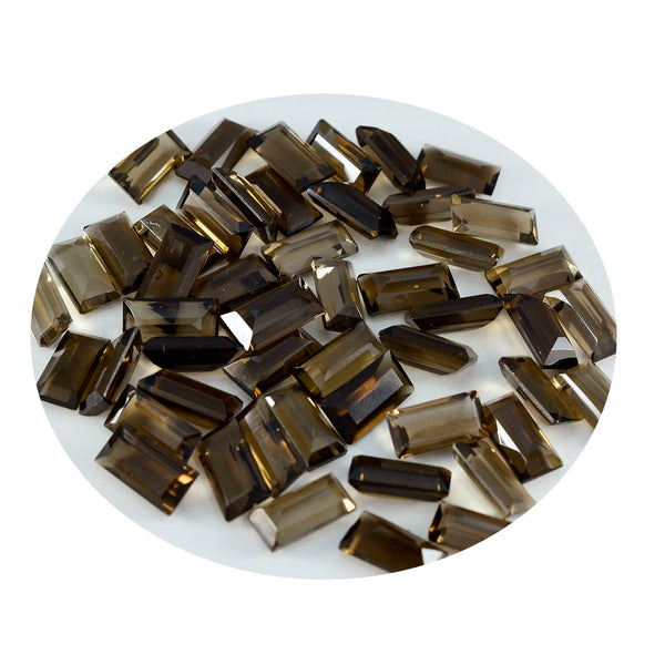 Smoky Quartz 1PC Tiny 3x6 MM Baguette Faceted Brown Natural Semi Precious Loose Gemstone