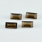 Smoky Quartz 1PC Tiny 4x8 MM Baguette Faceted Brown Genuine Semi Precious Loose Gemstones