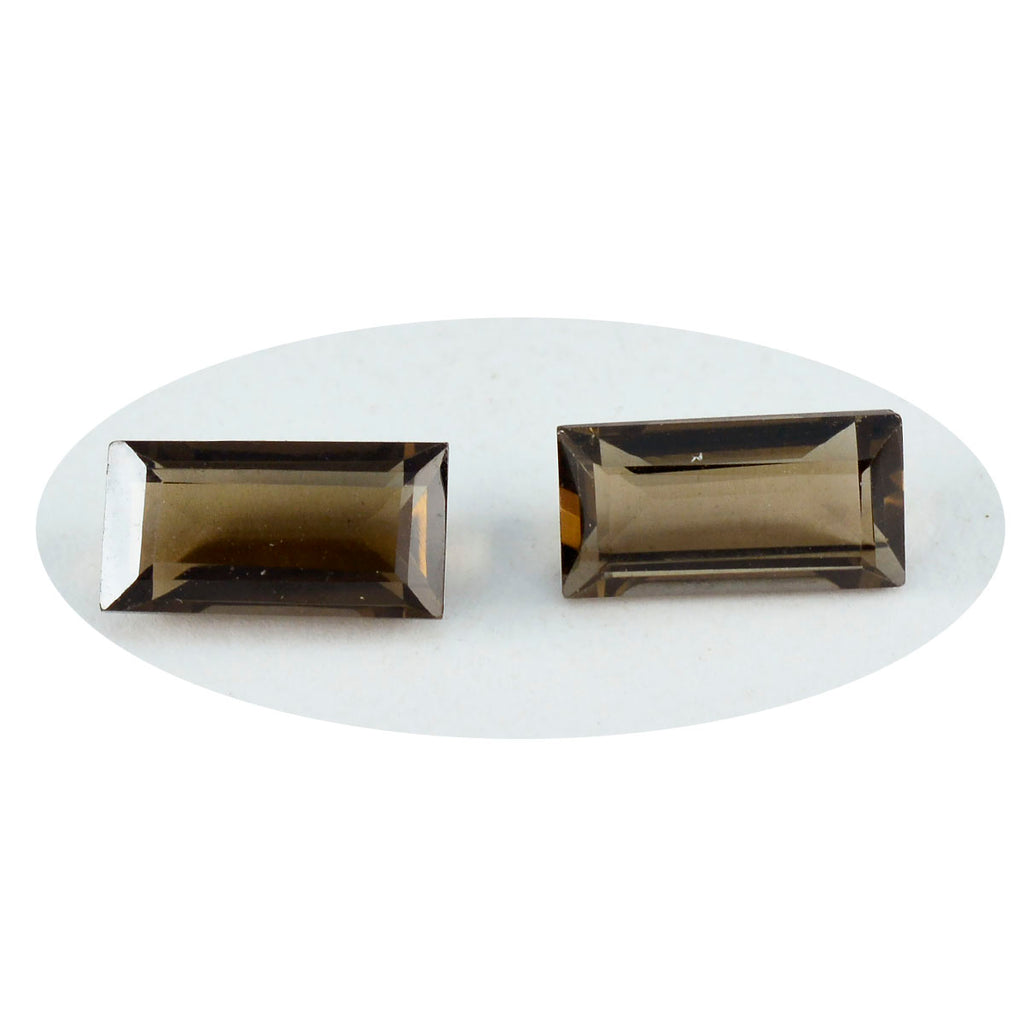 Smoky Quartz 1PC Small 5x10 MM Baguette Faceted Brown Superior Semi Precious Gems