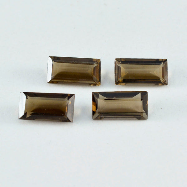 Smoky Quartz 1PC Small 5x10 MM Baguette Faceted Brown Superior Semi Precious Gems