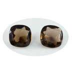 Smoky Quartz 1PC Large 10x10 MM Cushion Faceted Brown Shine Semi Precious Loose Gemstones