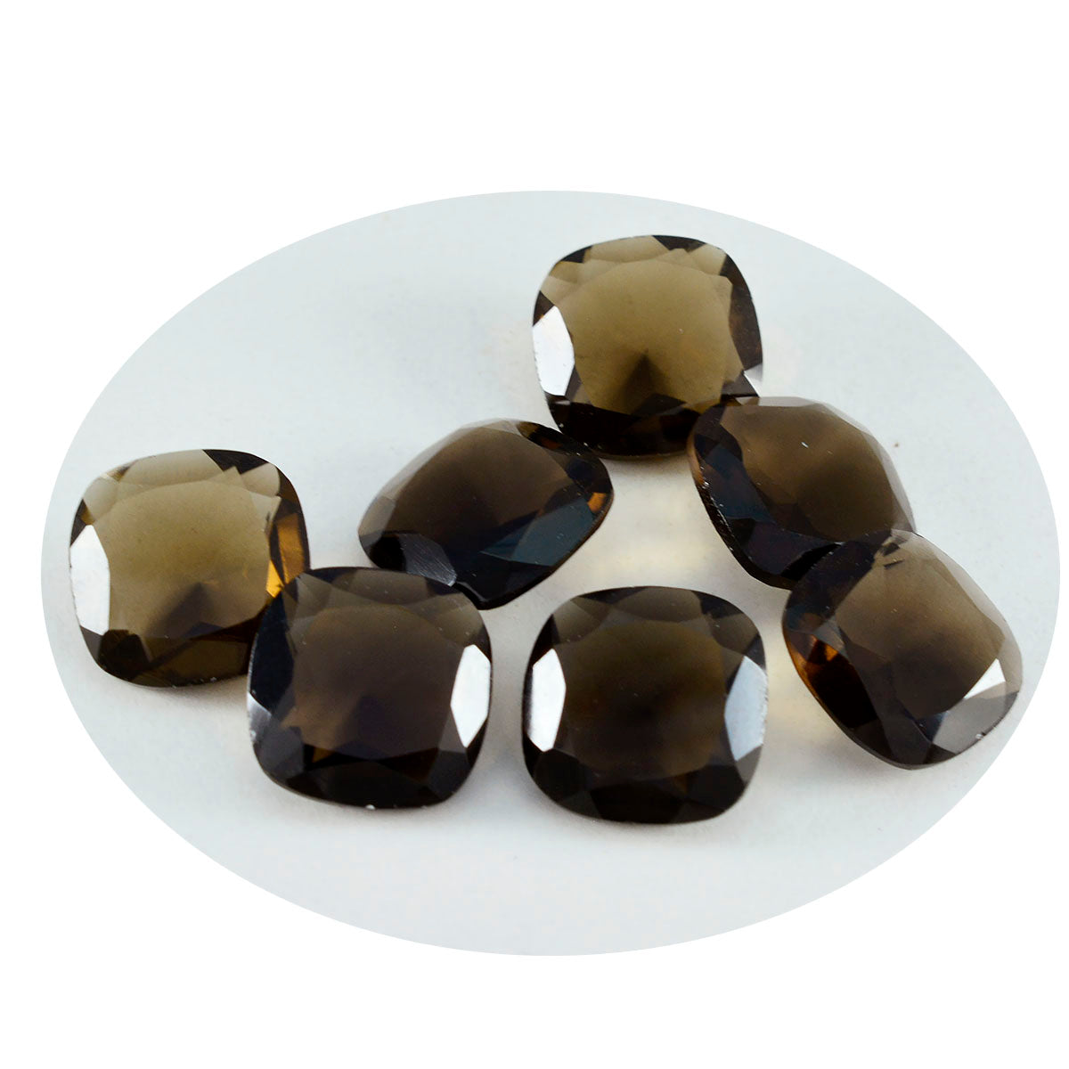 Smoky Quartz 1PC Tiny 6x6 MM Cushion Faceted Brown Polished Semi Precious Loose Gemstones