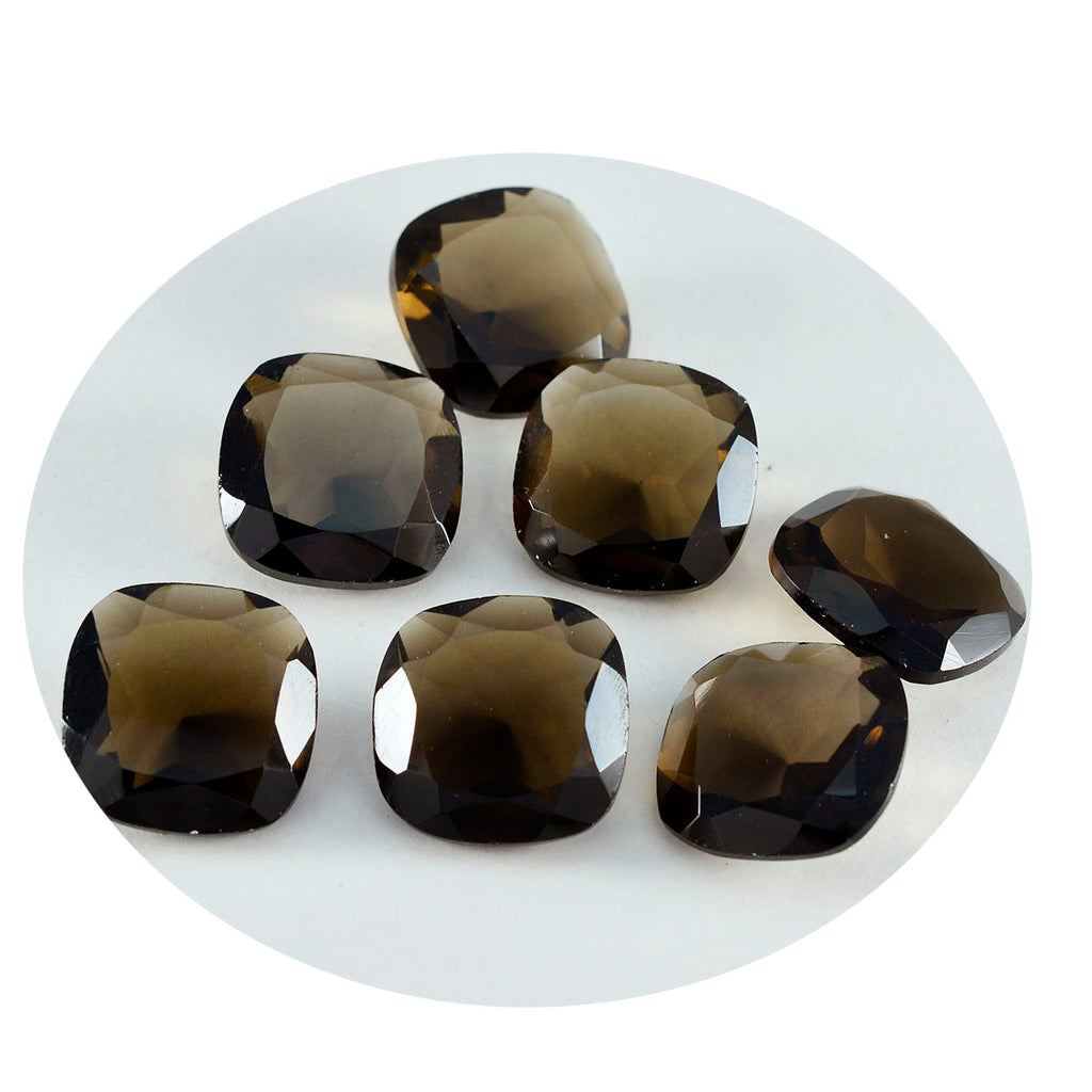Smoky Quartz 1PC Small 7x7 MM Cushion Faceted Brown Splendid Semi Precious Gems